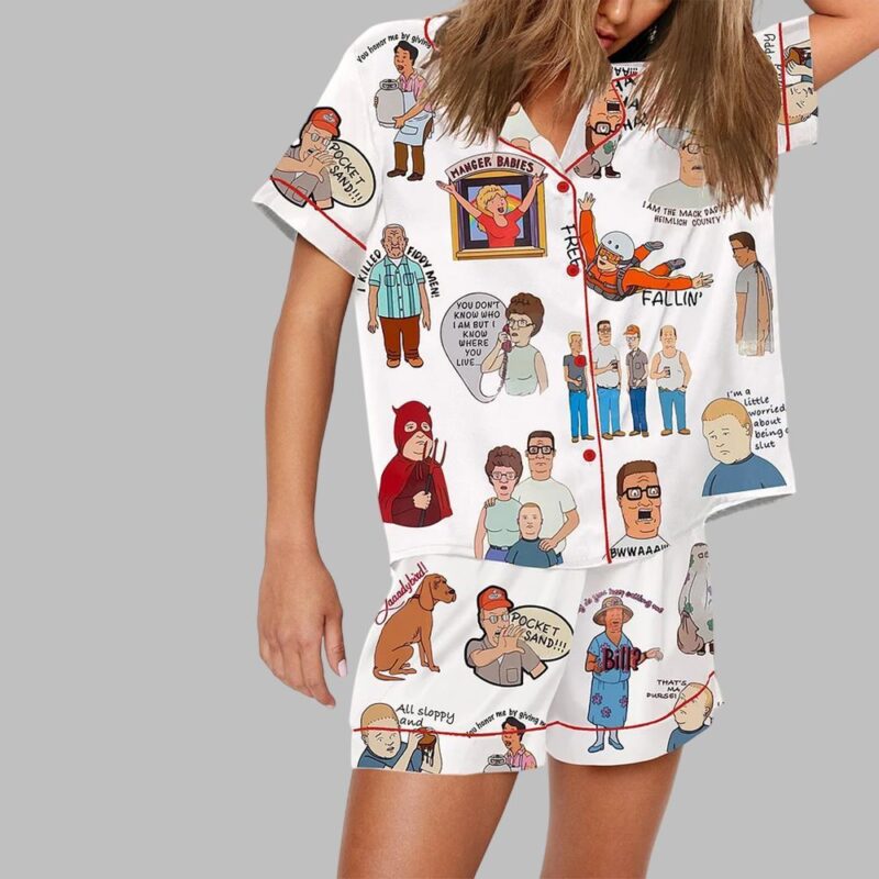 King of the Hill Cartoon Print Pajama Set - Image 2
