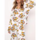 Kitten Nuggets Satin Pajama Set For Women