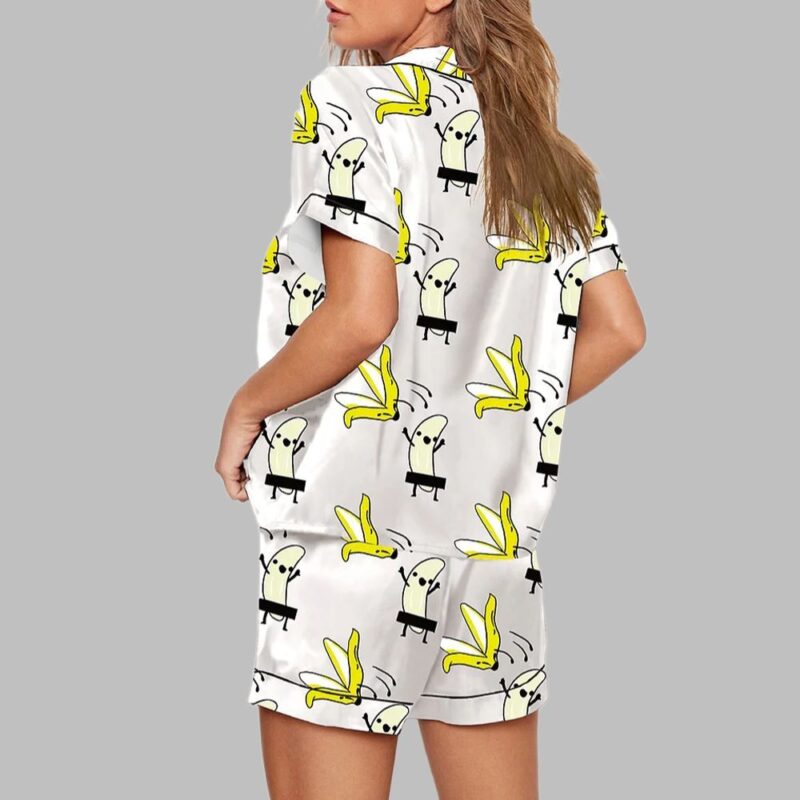 Banana Takes Off Clothes Print Pajama Set - Image 2