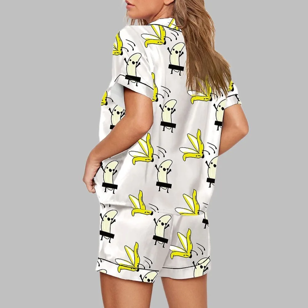 Banana Takes Off Clothes Print Pajama Set - Image 2