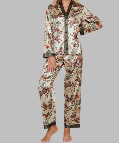 Leopard & Conife Pajama Set