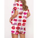 Lips Of Love Satin Pajama Set For Women