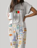 Lisbon Portugal Casual Pajama Set