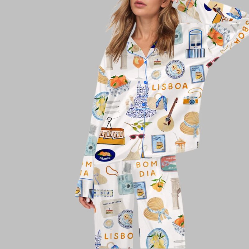 Lisbon Portugal Travel Pajama Set - Image 2