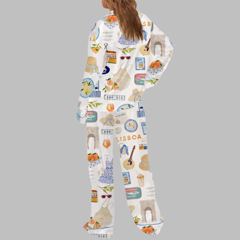 Lisbon Portugal Travel Pajama Set - Image 3