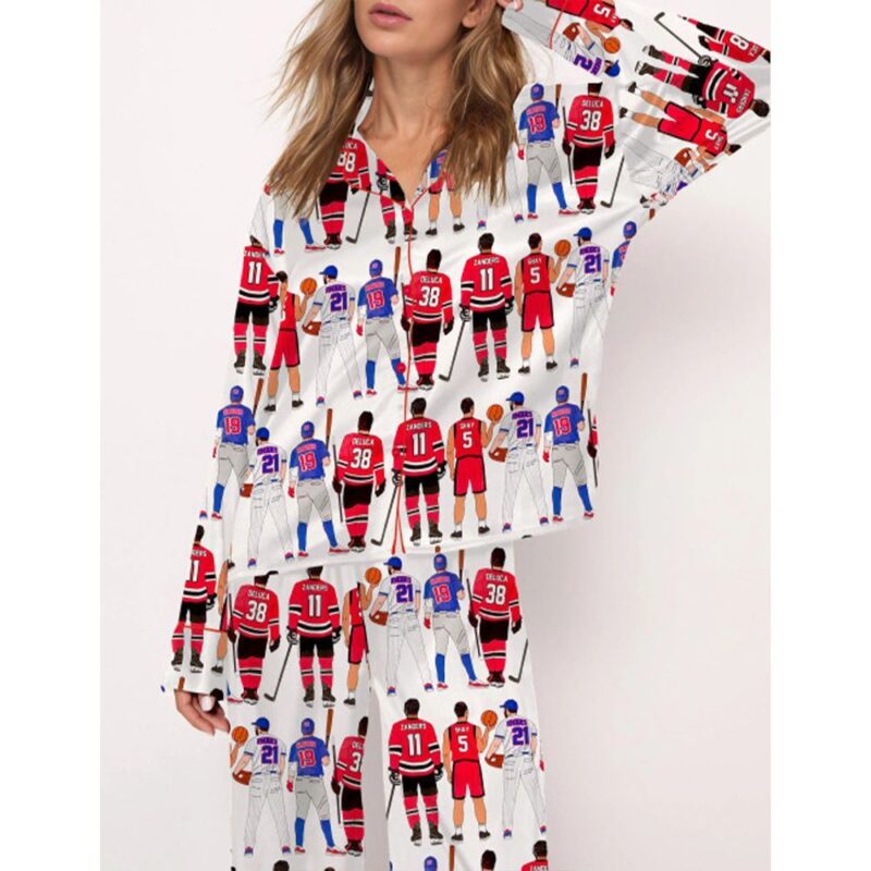 Liz Tomforde Windy City Series Satin Pajama Set For Women - Image 4