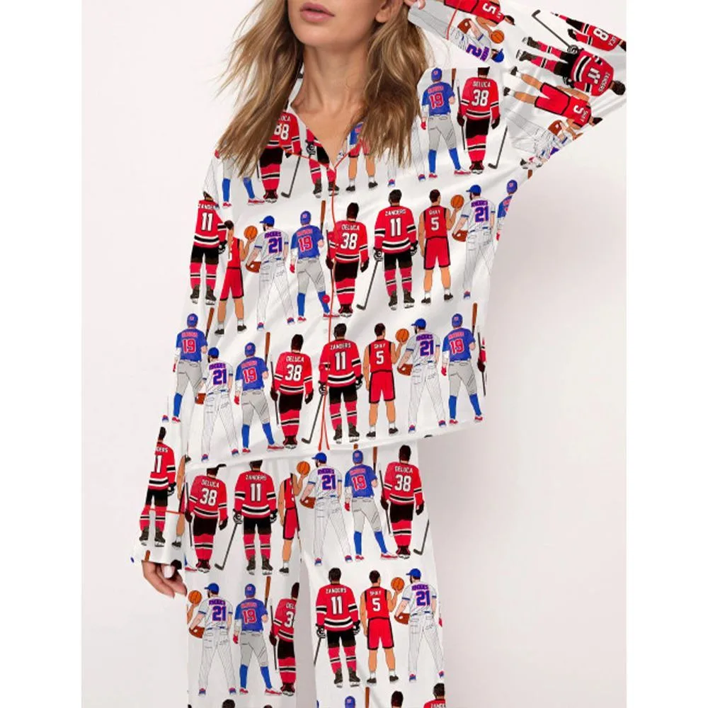 Liz Tomforde Windy City Series Satin Pajama Set For Women - Image 4