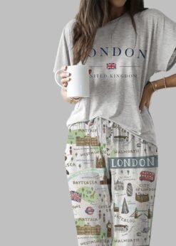 London United Kingdom Casual Pajama Set For Women