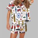 London Travel Pajama Set For Women