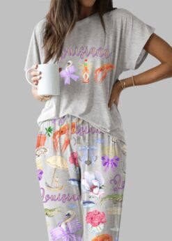 Louisiana Preppy Casual Pajama Set