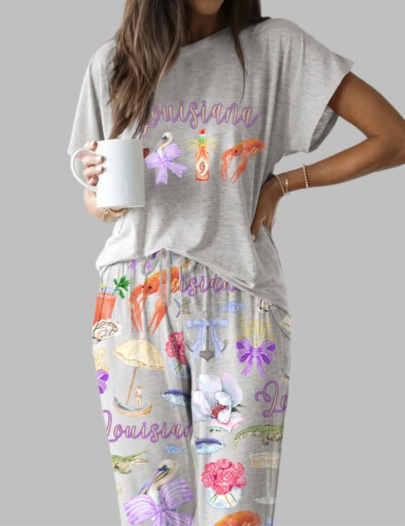 Louisiana Preppy Casual Pajama Set