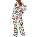 Louisville Kentucky City Satin Pajama Set For Women