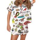Louisville Kentucky City Satin Pajama Set For Women