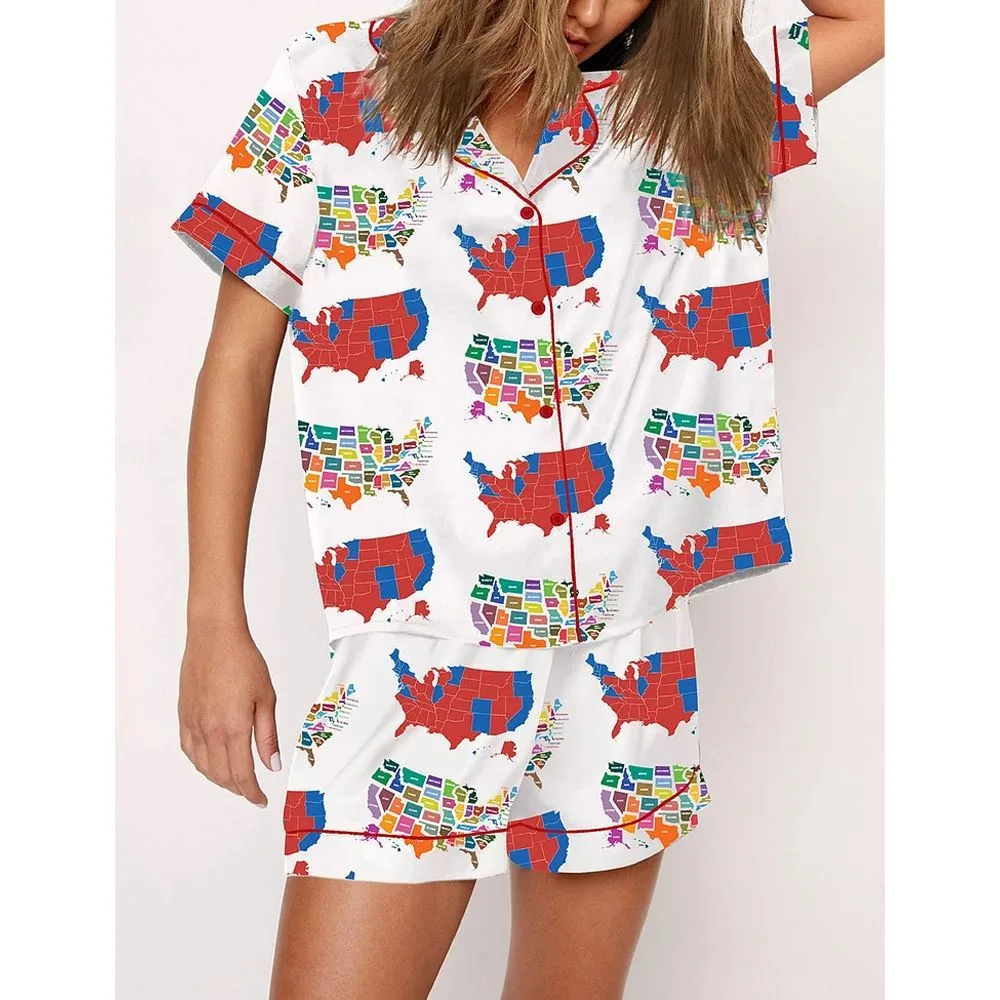 MAGA American Map Art Print Pajama Set - Image 3