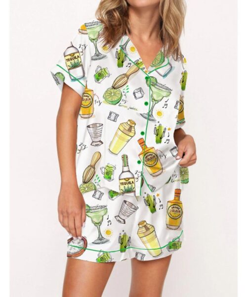 Make Margarita Satin Pajama Set For Women