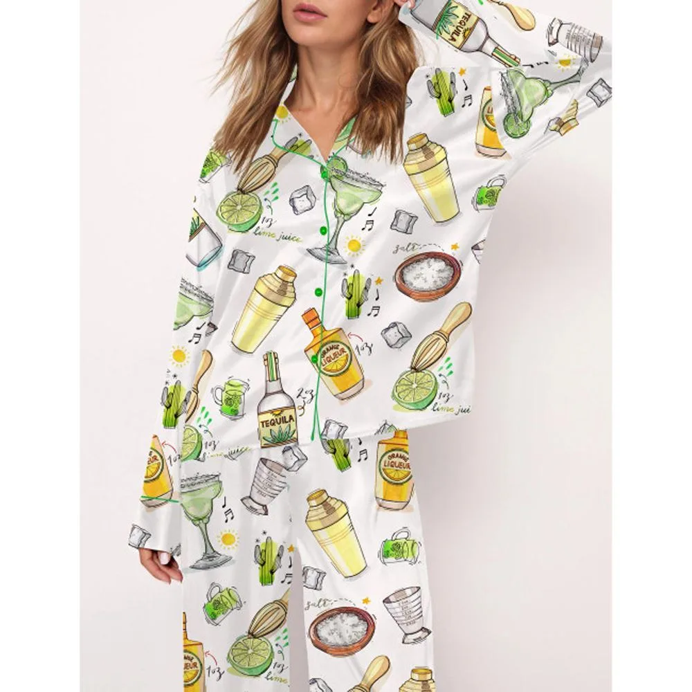 Make Margarita Satin Pajama Set For Women - Image 2