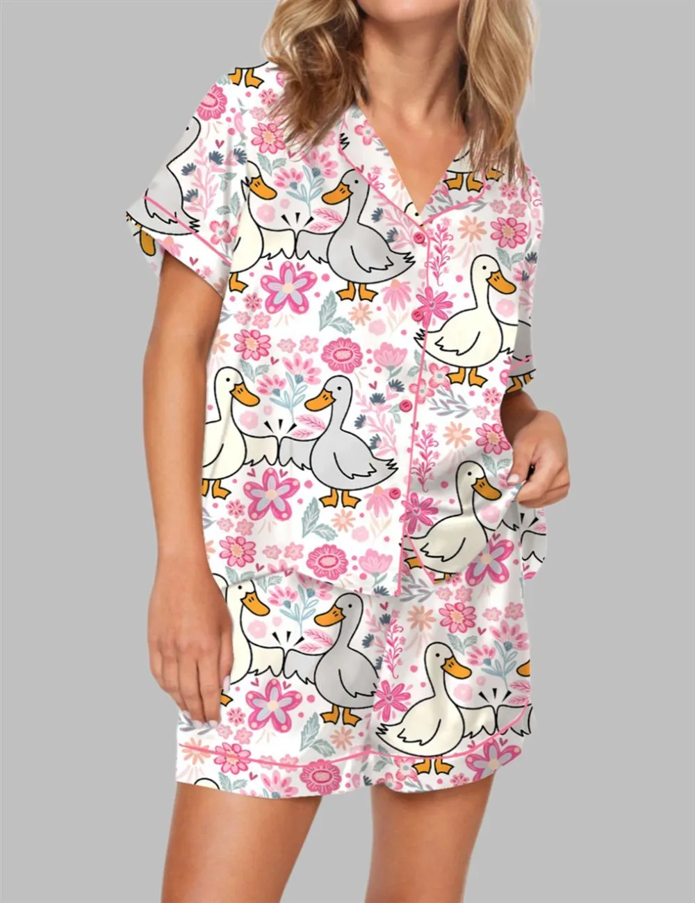 Mama Goose Retro Preppy Pajama Set