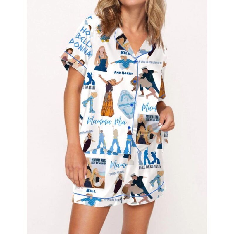 Mamma Mia Satin Pajama Set For Women