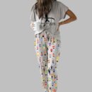 Marathon Runner Watercolor Casual Pajama Set For Women