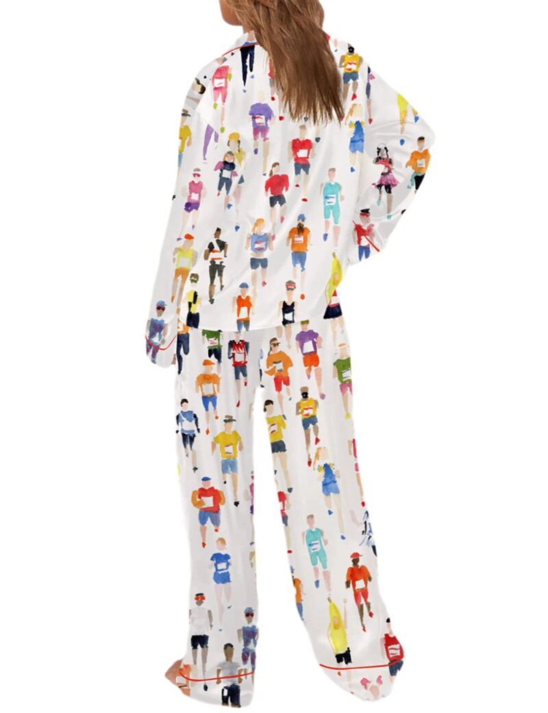 Marathon Runner Watercolor Pajama Set - Image 2