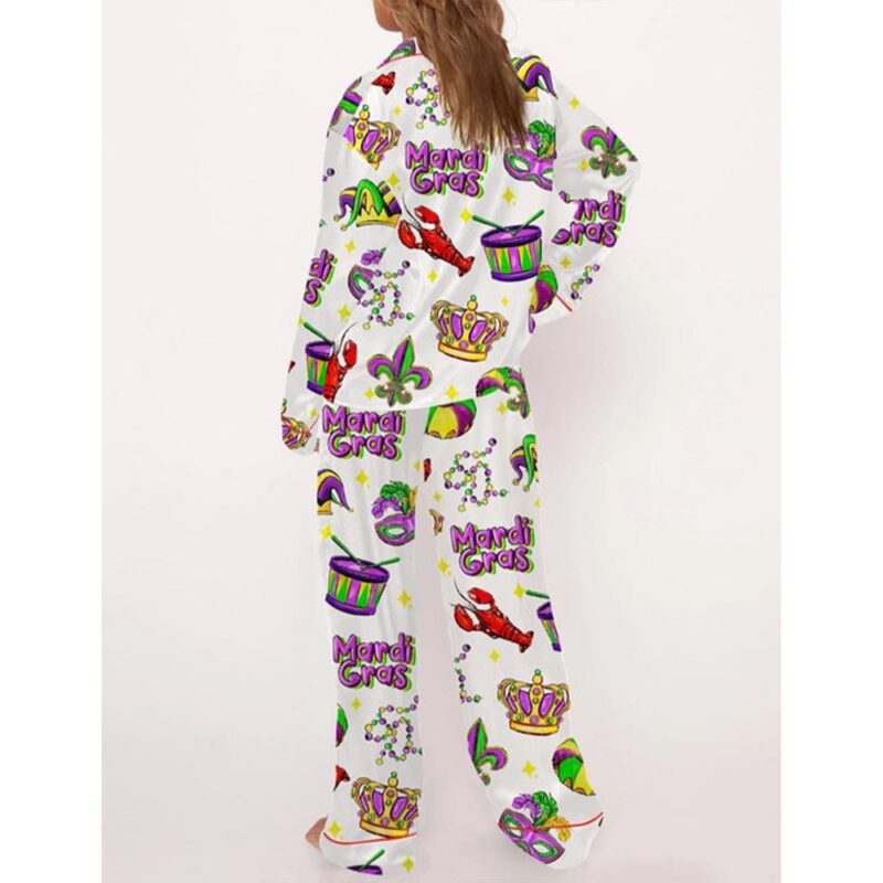 Mardi Gras Carnival Pajama Set For Women - Image 3