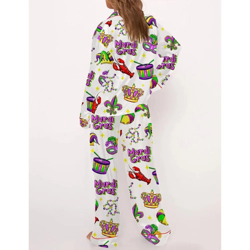 Mardi Gras Carnival Pajama Set For Women - Image 3
