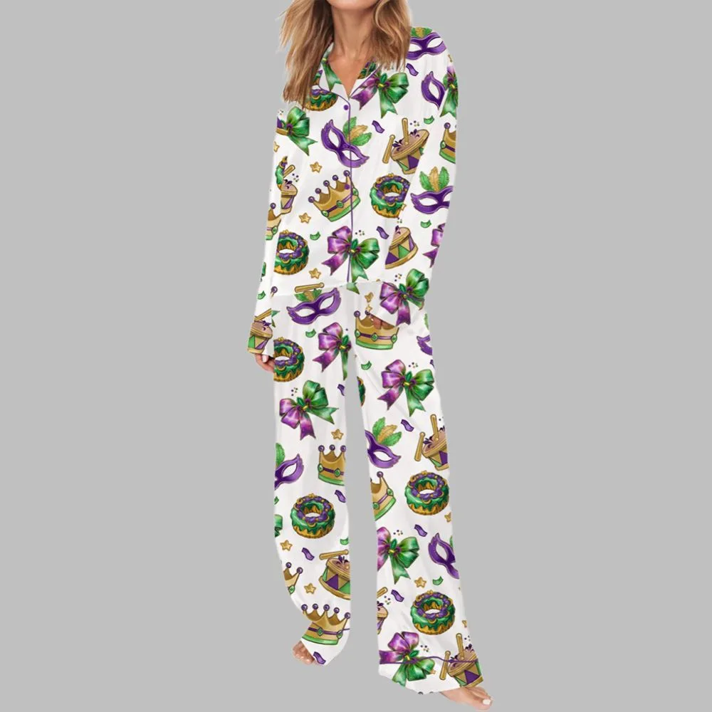 Mardi Gras Coquette Pajama Set For Women - Image 3