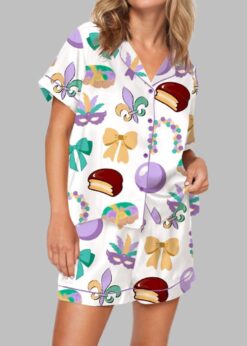 Mardi Gras Louisiana Pajama Set For Women