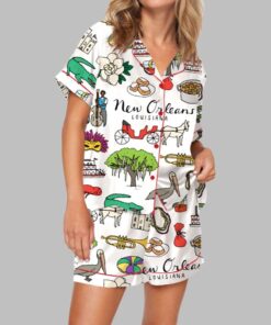 Mardi Gras New Orleans Pajama Set For Women