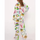 Mardi Gras New Orleans Satin Pajama Set For Women