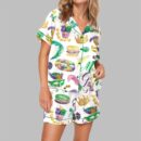 Mardi Gras Watercolor Pajama Set For Women
