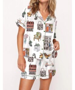 Meet Me In New York Satin Pajama Set For Women