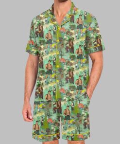 Men's Bear Camp Pride Month Love Is Love Print Pajama Set