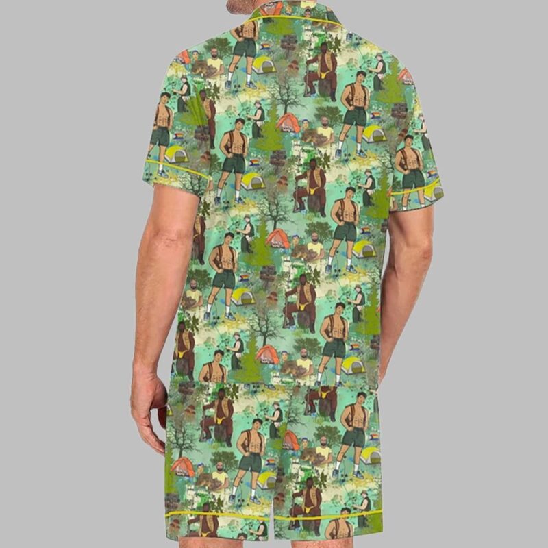 Men's Bear Camp Pride Month Love Is Love Print Pajama Set - Image 3