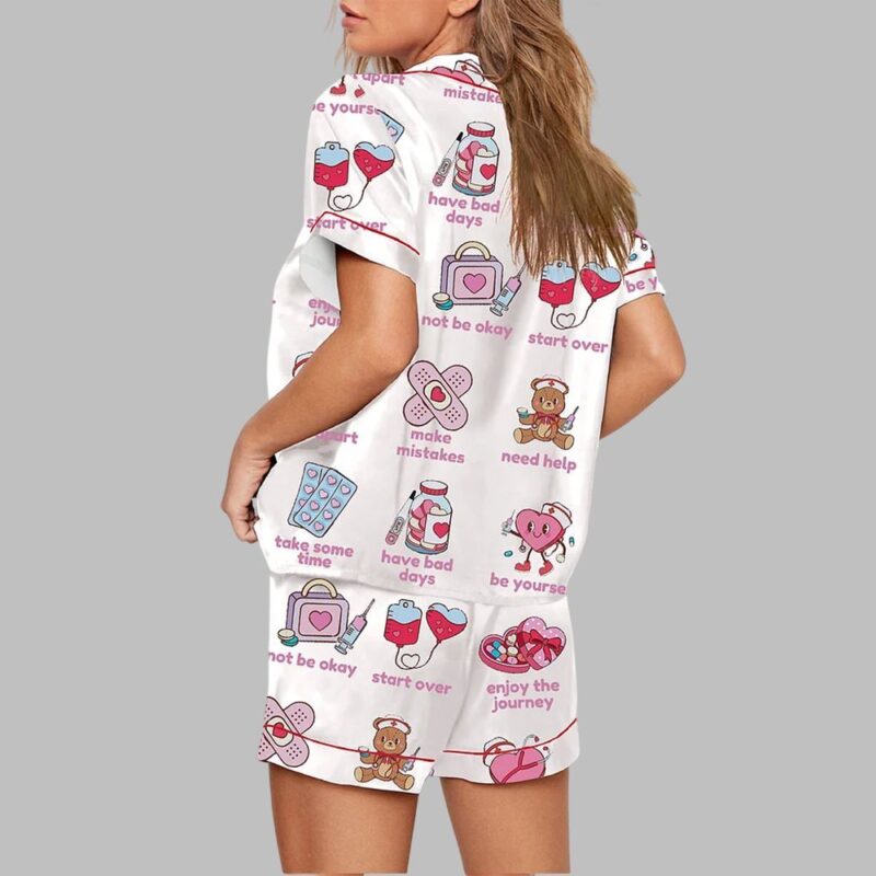 Mental Health Nurse Valentines Day Pajama Set - Image 2