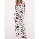 Merry Climbmas And Happy New Gear Satin Pajama Set For Women