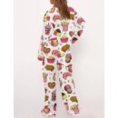 Mexican Dessert Satin Pajama Set For Women