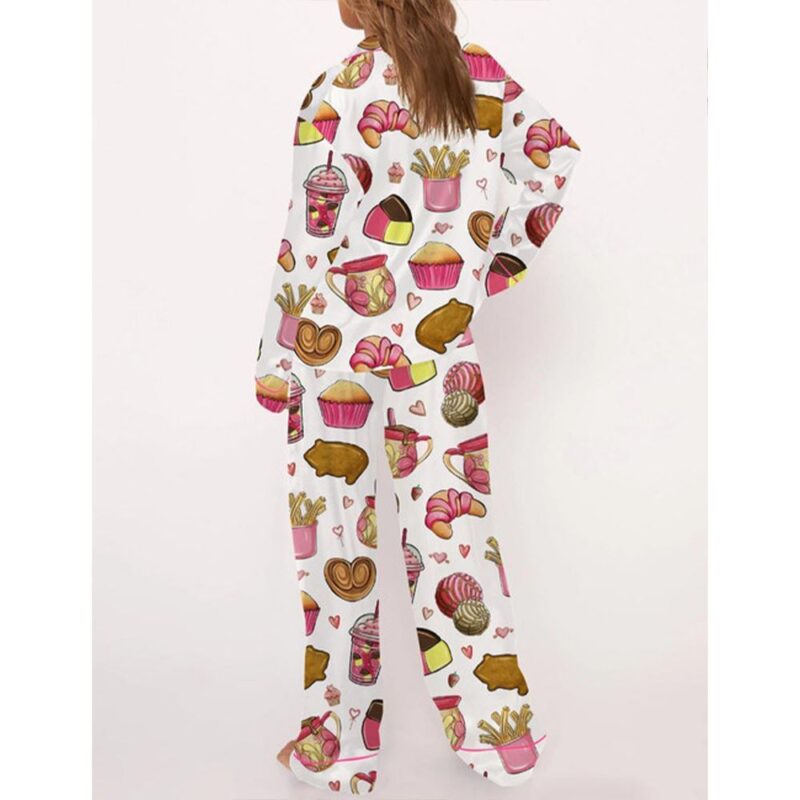 Mexican Dessert Satin Pajama Set For Women - Image 3