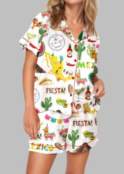 Mexico Print Pajama Set For Women