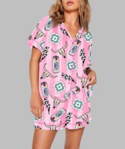 Michelob Ultra Western Cowboy Pink Pajama Set