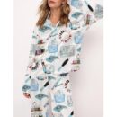 Nail Tech Satin Pajama Set For Women