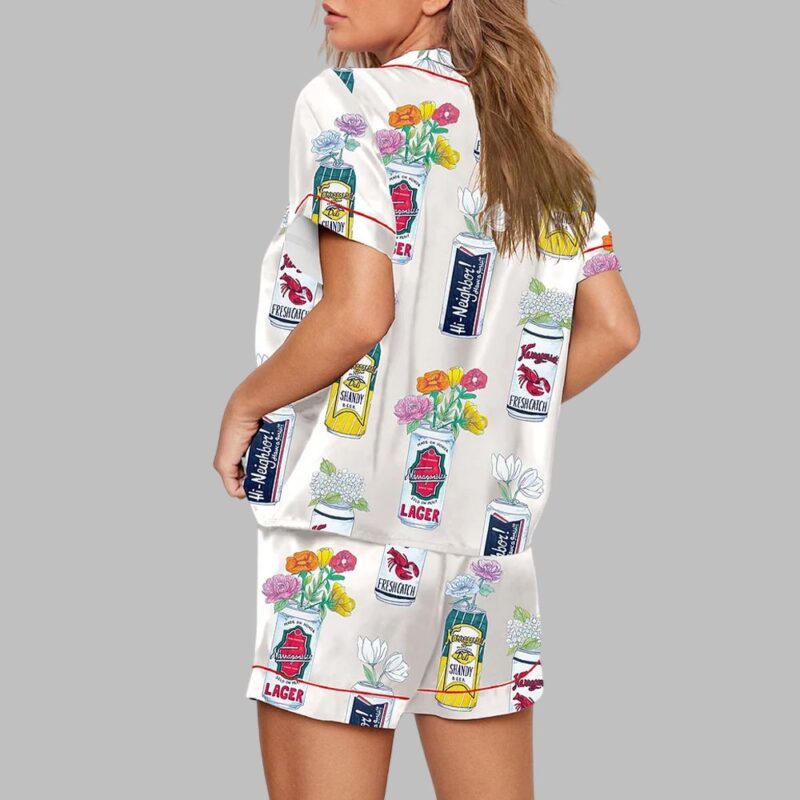 Narragansett Beer Art Rhode Island Print Pajama Set - Image 3