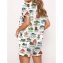 National Parks Satin Pajama Set For Women