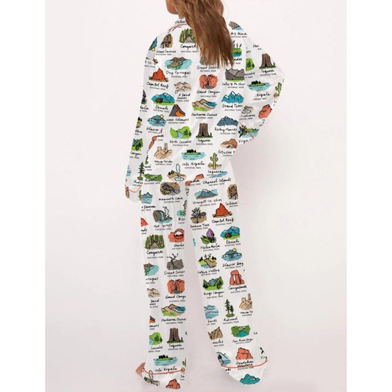 National Parks Satin Pajama Set For Women - Image 4