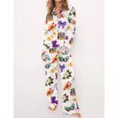 New Orleans Mardi Gras Satin Pajama Set For Women
