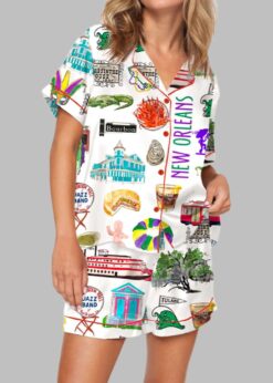 New Orleans Travel Pajama Set For Women