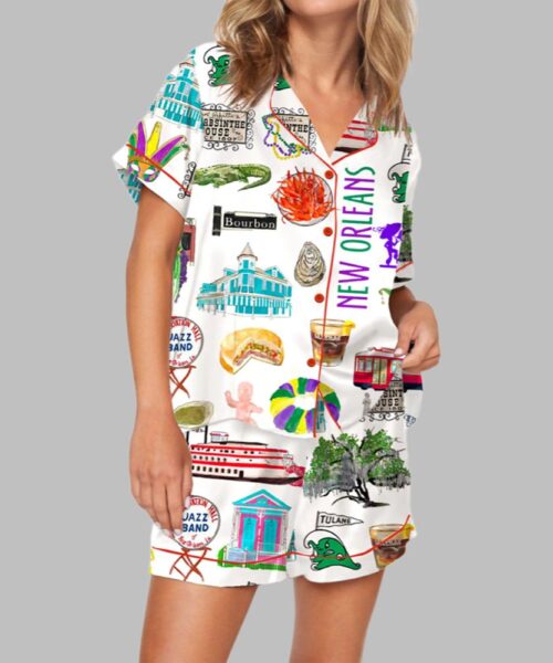 New Orleans Travel Pajama Set For Women