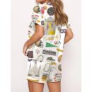 New Orleans Travel Satin Pajama Set For Women