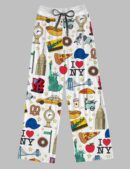 New York City Contrast Wide Leg Pants