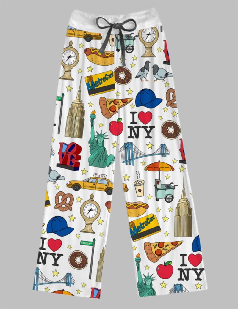 New York City Contrast Wide Leg Pants